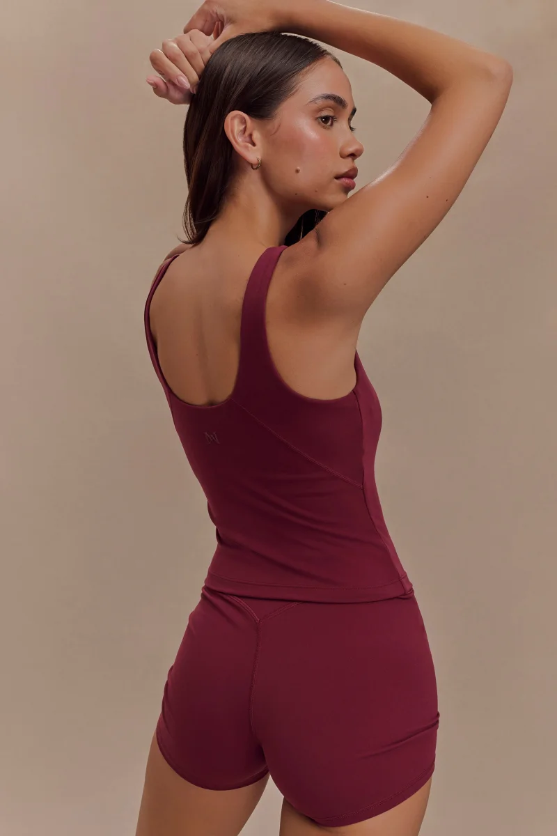 Orion Active Bike Shorts - Burgundy - Image 4