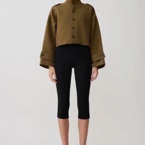 Rue Funnel Neck Bomber Jacket - Khaki
