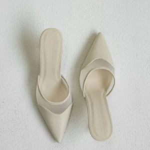 Micah Mesh Pointed Heel - Ivory