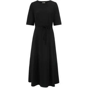Greta Women's Cotton Tee Dress | Black