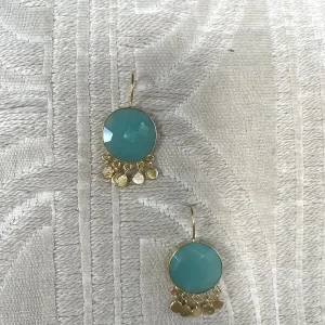 Melanie Woods Aqua Gemstone Earrings