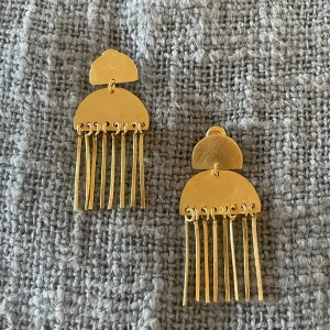 Melanie Gold Boho Fringe Earrings